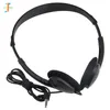 100 st/lot Bra kvalitet Disponibel Billigaste Headset F Typ Plugg Trådbunden plast Presenthörlurar Fabriksanpassa 3,5 mm för PC MP3-telefon