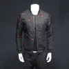 Tops para hombres europeos y americanos chaquetas estampadas Uniformes de béisbol bordados personalizados, atractivos y delgados, a la moda, cuello alto, chaquetas casuales que combinan con todo