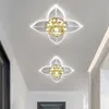 Lights Crystal Flowers Leaves Ceiling Light Hallway Porch Entrance Aisle Balcony Spotlight Modern Simple 3W LED Ceiling Lamp