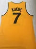 남자 Jugoplastika 영화 7 Toni Kukoc Jersey 농구 저렴한 스티치 옐로우 믹스 주문 크기 S-XXL