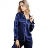 Womens Fashion Silk Sleepwear Pajamas Set Pajama Pyjamas Set Sleepwear Loungewear XS S M L XL