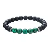 12 pièces femmes Chakra Yoga Bracelets naturel mat Onyx pierre Stretch guérison bracelet cristal bijoux pour la vente en gros