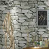 Rouleau de papier peint effet pierre Vintage imperméable 3D, Texture de fausse pierre rustique, papier peint en PVC, décoration de maison pour murs