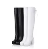 plate-forme confortable talon épais sur le genou cuissardes bottes mode designer de luxe femmes bottes sexy chaussons blanc taille 33 à 42 43