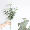 68 cm kunstmatige bladeren tak retro groene eucalyptus blad voor home decor bruiloft planten faux stof gebladerte kamer decoratie