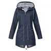 Jaycosin dames jassen 2019 solide regenjas vrouwen buiten jassen waterdichte casual jassen en raincoat met capuchon