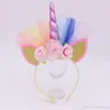 Baby Einhorn Stirnband Spitze Kopfschmuck Tiaras für Party Halloween Schöne Katzenohren Mädchen Blume Haar Sticks Mädchen Haar Bow8886801