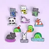 Cartoon dierenglazuur Pinnen Aangepaste Panda Cat Turtle Fox Rabbit Broches Bag kleding Rapel Pin Badges Funny Zoo Sieraden ZDL04083777129