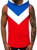 Mode-Mens Sportsvest Sneldrogend Ademend Gestreepte Tank Tops Zomer Running Heren Shorts Mannelijke kleding