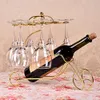 New Decorative Retro Metal Wine Bottle Storage Holder Rack Bar Display Stand Bracket Barware Supplies Accessories Decoration Promo184l