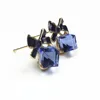 Boucles d'oreilles géométriques en cristal de zircone cubique pour femmes, bijoux rouges avec pierres, boucles d'oreilles Brincos Aneis