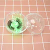 LED Colored Light Round False Eyelashes Packaging Box Mink Lashes Boxes Faux Cils Transparent Plastic Box with Tray