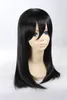 Cosplay Wigs Attack på Titan Child Mikasa Ackerman Long Black Halloween peruk