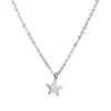 DogeaRed Raising Star Bästa hälsningar Lucky Tiny Charm Halsband för Tjej Silver Guldpläterad Clavicle ChainsNecklace Kvinnor Smycken Med Kort FHN5