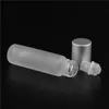 Rotolo di vetro opaco da 10 ml su profumo di profumo Profumo Essenziale Bottiglie ricaricabili in vetro Vuoto Bottiglie a sfera a rulli riutilizzabili in vetro