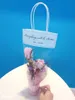 Bouquet transparent boîte à main PP plastique fleur carton cylindre fleur conteneur sac Rose cadeau paquet sac pour transporter des fleurs