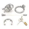 Stainless Steel Cock Cage Male Chastity Devices Silicone Urethral Catheter Sounding With Barbed Anti-Shedding Penis Ring Lock Chastity Belt