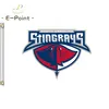 ECHL South Carolina Stingrays-Flagge, 3 x 5 Fuß (90 x 150 cm), Polyester-Banner, Dekoration, fliegender Hausgarten, festliche Geschenke