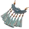 S1422 Chaude Bohemian Fashion Bijoux Femme Collier Vintage Femme Perles à la main Tassels Pendentif Collier Pendentif