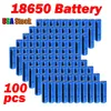 100 pces 3000mah recarregável 18650 bateria 3.7v brc li-ion bateria não aaa ou aa para lanterna tocha caneta laser