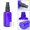 Spessore 30ml 1Oz Cobalt Blue Fine Mist Atomizzatore Bottiglia di vetro Spray Profumo ricaricabile Bottiglia vuota Vetro per aromaterapia Olio essenziale