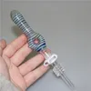 Mini -Nektarrohr -Shisha -Kit mit Quarznagelspitze 10mm Gelenkglasrohrhand Rohrleitungen Öl Rig Bong