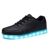 KRIATIV Black Shoes USB Charging Kids Boy Girl LED Light Up Glowing Sneakers Luminous Dancing Sneakers Women Footwear