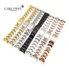 Bekijkbanden Carlywet 13 17 19 20mm 316L roestvrij staal tweekleurige roségouden zilveren band band strap oester armband voor DateJust11927194