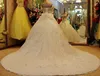 2020 Luxus-Hochzeitskleid mit Kristallen mit Kristallen, die Regensteine ​​schnüren, schnüren Sie sich nach Maß Vestidos de Novia Neueste Design Brautkleider lang