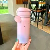 THERMOS Cielo stellato Coniglio Rosa sfumato Acciaio inossidabile Ventosa fuori porta sport bianco-verde Bicchiere 355ml per caffè9725247