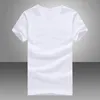 T-Shirt estiva da uomo Solido Nero Bianco Top semplici Manica corta Scollo a V Stile coreano T-shirt casual aderente T-shirt per uomo