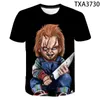 2020 de moda de verano Película de terror Chucky 3D Impreso camiseta de los hombres / mujeres Tops chica Único Ropa divertida del muchacho de manga corta camiseta