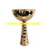 Vasos de ouro Trompete Polido De Metal Alto Centrais De Casamento Vasos com grande flor tigela candlestisck vela titular flor racj road chumbo 417