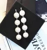 4 pearl fringed long earrings pendant white shell pearl pendant female charm earrings