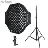 Freeshipping 80 cm Achteck-Wabengitter-Regenschirm-Softbox und Lichtständer-Set