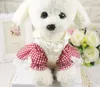 2020 Sommer-Haustier-kariertes Kleid Tutu Hochzeit Hundekleid Haustier-Prinzessin Kleider Mode Hunde-Bekleidung für kleine Hunde Yorkie XS-XXL