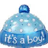 웨이브 포인트 모자 풍선 알루미늄 필름 생일 파티 장식 그것은 소년 소녀 아기 블루 핑크 1 05xtC1 샤워가 공급