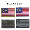 3D-Stickerei-Patch mit Malaysia-Flagge, Armee, taktische, militärische, malaysische Flaggen, Moral-Patches, Emblem-Applikationen, gestickte Abzeichen