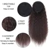 İtalyan Kaba Kıvırcık Yaki Düz İpli At Kuyruğu Afro Puf İnsan Saç At Kuyruğu Yumuşak Sapıkça Düz Saç Bun Klip Ins Saç Extension140g
