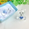 50 stcs babyjongen douche gunsten keuze kristallen collectie blauwe teddybeer beeldjes in cadeaubakdoos pasgeboren doop doop verjaardag souvenir