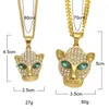 Fashion Hip Hop Gold Necklace Fashion Jewelry Iced Out Leopard Head Pendant Necklaces For Men Cuban Link Chain Necklace9537446