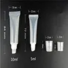 Tubo de brillo de labios suave transparente de 8 ml con contenedor de botellas recargables de embalaje cosmético vacío