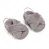 Baby fleece shoes Infant faux fur First Walkers Shoes fashion Soft bottom Toddler Plush Cotton shoes 4 colors