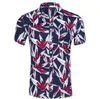 Novo 30Corors Verão Hawaiian Beach Estilo 3d Gráfico Palma Coconut Tree Floral Homens Imprimir Camisas Casuais Aloha Feriado Beach Top Top