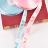 6Yard / Lot Baby Mix Pink / Blue Ribbons för hantverk Sy Dekorativ Trim Lace Set Box Bow DIY Tillbehör Presentförpackning