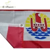 Fransız Polinezyası Bayrağı Tahiti Polinezya Island 3 * 5 ft (90cm * 150cm) Polyester Banner Dekorasyon uçan ev bahçe bayrak