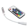 Controlador LED RGB DC5V-24V 12A 17key mini RF sem fio Dimmer remoto para 5050 3528 RGB Faixa de luz flexível