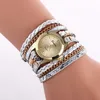 Relógio de moda relógios coloridos de videira weave wrap rebite senhoras pulseira de pulseira de pulseira de cor de corrente para mulheres damas dhl free6371039