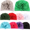 2020 designer per bambini Cute Newborn Kids Baby Girl Turban Flower Head Wrap Berretto in cotone con cappello indiano regolabile