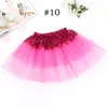 10 Couleurs Enfants Filles Fête Bling Sequin Princesse Jupes Enfants Fille Shine Tulle Ballet Dancewear Enfants Court Gâteau De Danse Jupe M593